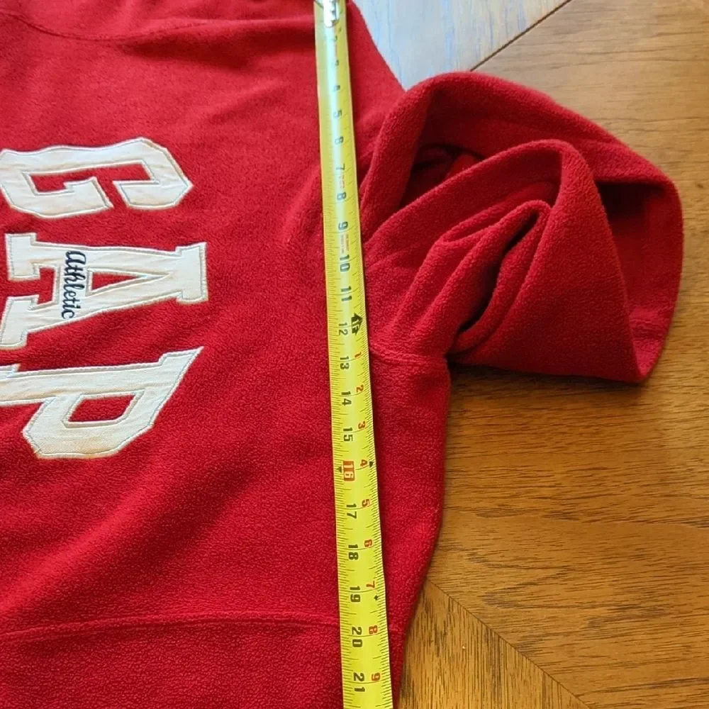 Y2K GAP Red Retro Fleece Hoodie